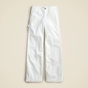 J. Crew Point Sur Wide Leg Carpenter Jeans in White Straight Leg CC652 Size 29